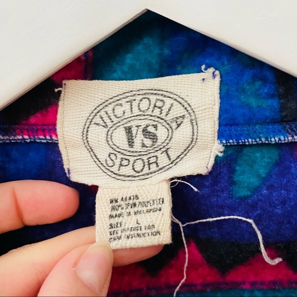 Victoria Sport Vintage 90's Fleece Sweater Sz Large - Picture 4 of 9